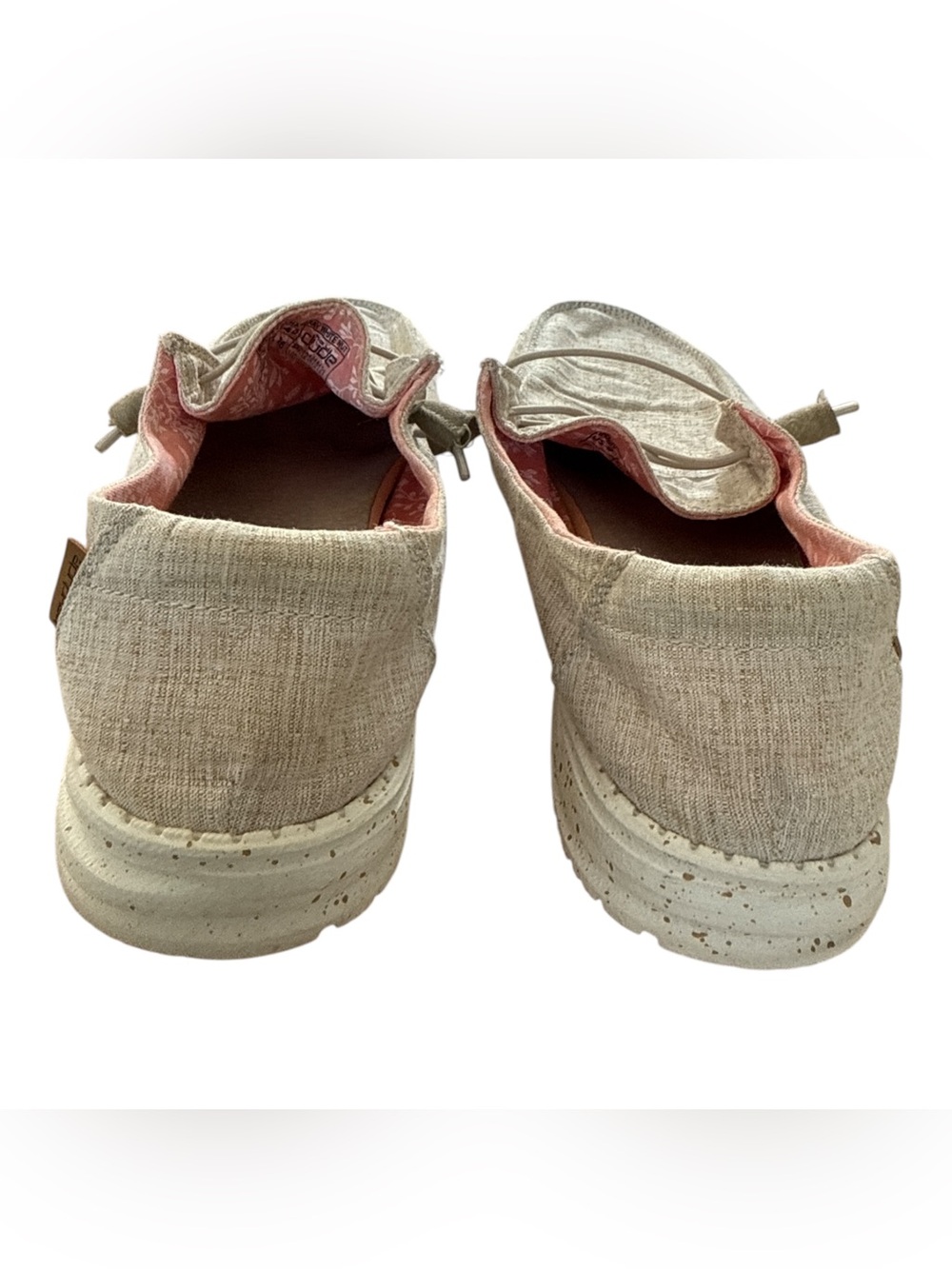 Hey Dude Wendy Chambray Slip On Shoe Sneakers Lightweight White Nut Women’s 9 - Picture 3 of 10